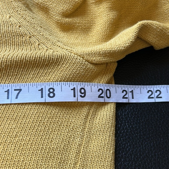 Boden Sleeve Detail Knitted Cardigan Butter Yellow Sweater Crochet Mid Hip Sz 4 - Picture 12 of 13